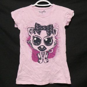 TANGERINE | size 8 | Pink Short Sleeve Graphic T-Shirt / Tee | GUC